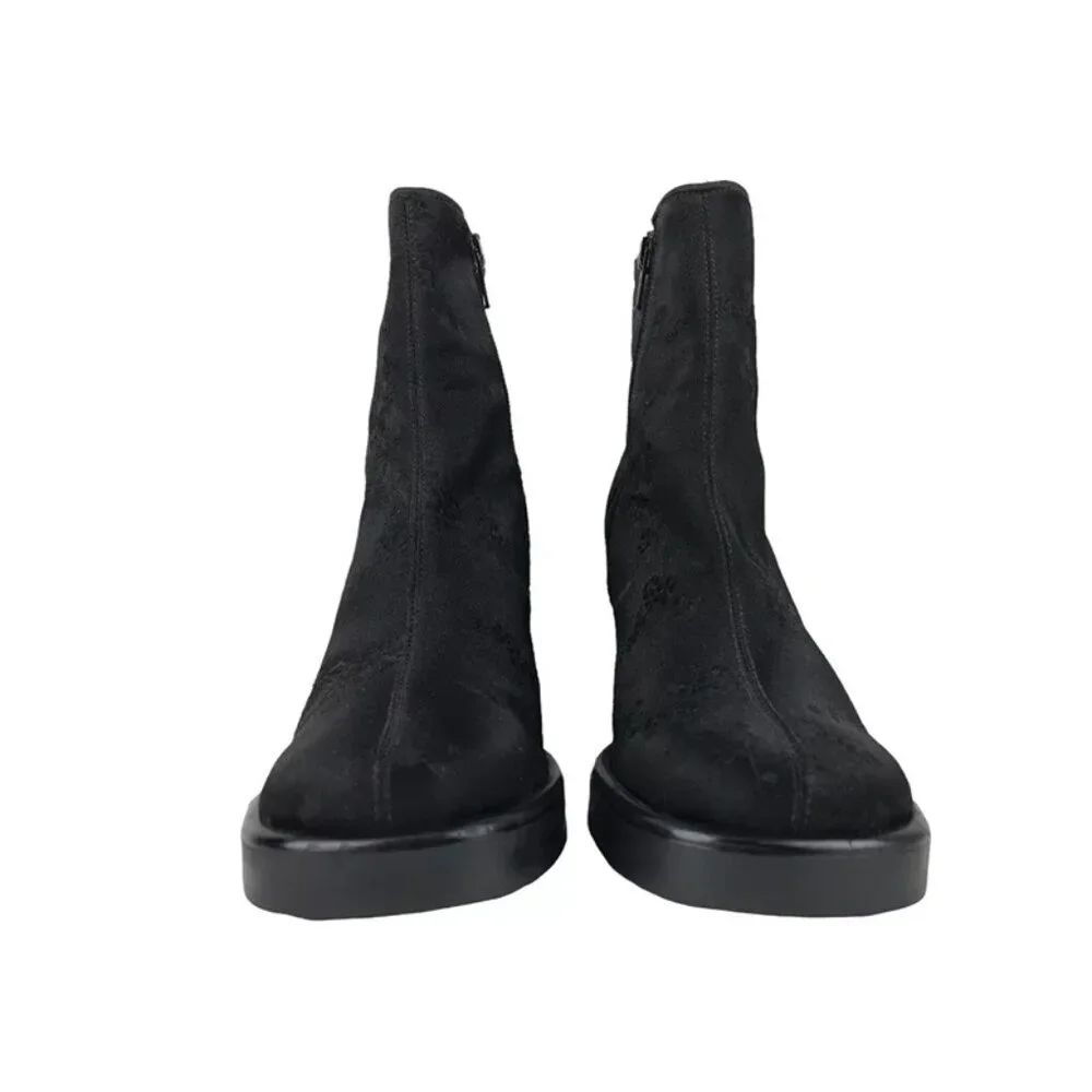 Berne Mev Womens Black Zipper Block Heel Ankle Platform Boots Size EUR 36‎